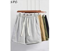 Shein Pantalones cortos deportivos casuales de ajuste holgado para hombres, adecuados para fitness, juegos de pelota, entrenamiento, correr, ejercicio, call