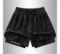 Shein Pantalones cortos deportivos casuales de doble capa para mujer, talla grande vendidos en verano, adecuados para gimnasio, deportes de pelota, yoga y u