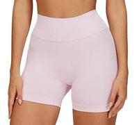 Shein Pantalones cortos deportivos sin costuras de cintura alta para mujer, adecuados para ciclismo, correr, yoga, pilates, pádel, ejercicios en el gimnasio