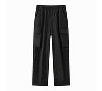 Shein Pantalones de carga de estilo de montaña para hombre, de pierna recta holgada con múltiples bolsillos, a juego con la pareja, para otoño