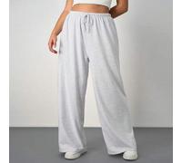 Shein Pantalones de chándal sueltos informales de talla grande con cordón en la cintura