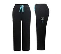 Shein Pantalones de enfermería de punto con bolsillo para mujeres de talla grande, ropa de trabajo para enfermeras, dentistas, personal de salud, veterinari