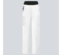 Shein Pantalones de enfermería elásticos con bloques de color para mujer, pantalones cómodos, pantalones con cintura media, pantalones lisos de unicolor con