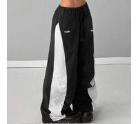 Shein Pantalones de paracaídas con bloques de color para mujer de talla grande, para conciertos de verano, salir y usar en la calle