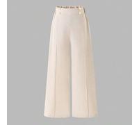 Shein Pantalones de pierna ancha y cintura alta para niñas preadolescentes, pantalones rectos casuales y sueltos, versátiles y ajustados, adecuados para act