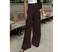 Shein Pantalones de primavera de estilo libre para mujeres (se recomienda elegir un tamaño talla grande pequeño ya que es grande), pantalones casuales para