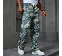 Shein Pantalones deportivos de estilo callejero para hombres con un diseño de estampado de letras inspirado en INS y de alta calle, perfecto para escapadas