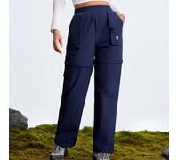 Shein Pantalones desmontables repelentes al agua para mujer para actividades al aire libre, camping, senderismo, deporte y desplazamientos urbanos