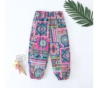 Shein Pantalones Estampados De Mandala Y Bufanda Para Niñas Jóvenes