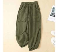 Shein Pantalones informales con cordón de unicolor estilo minimalista para mujeres de talla grande CURVE+