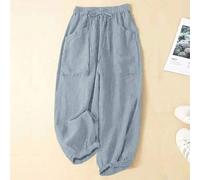 Shein Pantalones informales de unicolor minimalistas con cordón para mujer de talla grande CURVE+