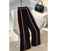 Shein Pantalones largos casuales tradicionales de talla grande para mujer con bloques de color y bajo dividido para todas las estaciones