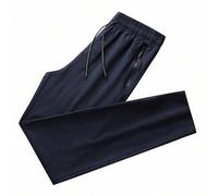 Shein Pantalones largos de hombre con cordón en la cintura y bolsillos con cremallera, estilo cool, para otoño, guía de regalos del Día del Padre - Joggers