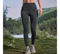 Shein Pantalones para mujer para actividades al aire libre como senderismo, camping, yoga y pilates, con tela elástica y transpirable, de corte ajustado y c