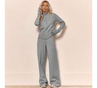 Shein Pantalones rectos de punto, solo Bottom, otoño, invierno, ropa de estar en casa acogedora, Navidad, trabajo, lindo, elegante, casual, Acción de Gracia