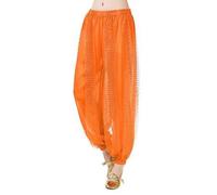 Shein Pantalones sueltos con lentejuelas para danza de mujer adulta, pantalones de danza del vientre con destellos de gasa, pantalones de linterna para actu
