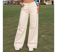 Shein Pantalones vaqueros anchos y sueltos, versátiles, de talla grande, para otoño, invierno, vuelta al colegio, homecoming, Halloween, Navidad, estilo Y2K
