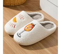 Shein Pantuflas Aperol Spritz ¡Hora del Spritz! | Pantuflas cómodas y esponjosas para fiesta, despedida de soltera, regalo para mamá e hija