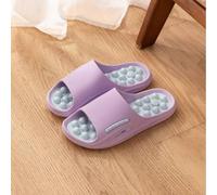 Shein Pantuflas de masaje para mujeres rosa, suelas con bolas redondas, acupresión plantar, cómodas y suaves, sandalias de ducha, pantuflas para el hogar