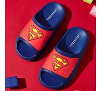 Shein Pantuflas de niño de dibujos animados azules, material EVA ligero, protección de dedos, adecuado para uso en interiores, ducha o playa, tallas para ni