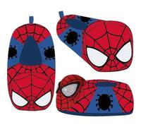 Shein Pantuflas en forma de casa 3D con aplicaciones de Spiderman, pantuflas oficiales de Spiderman para niños, comodidad y diversión para los talla grande