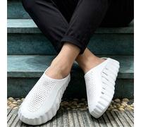 Shein Pantuflas tipo mule sin talón para hombre, fáciles de poner y quitar, adecuadas para ir al trabajo, uso casual y actividades al aire libre
