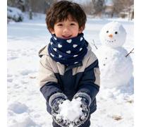 Shein Pañuelo Cuello, Braga Cuello, Invierno, Bufanda, bufanda, bufandas infantiles con estampado de corazones, con un estilo minimalista, fácil de llevar e