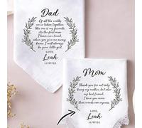 Shein Pañuelo de novia personalizado para boda con impresión de letra personalizada, regalo perfecto para que la novia se seque las lágrimas de alegría el d