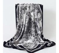 Shein Pañuelo de protección solar para exteriores 90*90cm, bufanda de seda fina de moda para mujer, a prueba de viento y arena para todas las estaciones, co