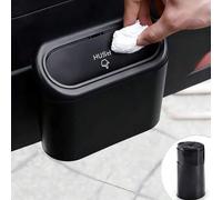 Shein Papelera de coche con tapa a prueba de fugas para colgar, para almacenar toallas de papel, cáscaras de fruta y otros residuos. Papelera multifuncional