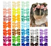 Shein Paquete de 10/20/30/40 piezas de pinzas/pasadores de pelo con moño de colores aleatorios, adecuados para el uso diario de niñas y niños