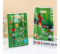 Shein Paquete de 10/30/50 bolsas de regalo con temática de fútbol, bolsas de regalo de plástico, bolsas de regalo con temática de deportes de fútbol, decora
