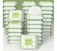 Shein Paquete de 10 piezas / 3 paquetes de 30 piezas de toallitas húmedas no tejidas de 10 hojas con aroma a aguacate, adecuadas para manos, cara, limpieza,