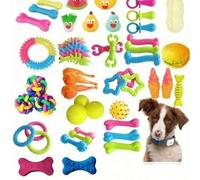 Shein Paquete de 16 piezas de juguetes de masticar resistentes a mordeduras y para la dentición de perros - Juguetes interactivos de entrenamiento para mord