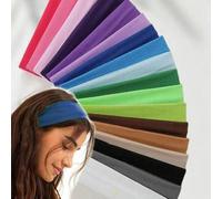 Shein Paquete de 18/12/10/8/6/4/2/1 pieza de diademas deportivas para mujer - Bandas elásticas absorbentes de humedad, diademas para mujer, aros para el cab