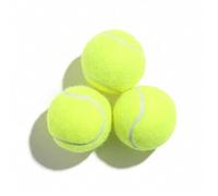 Shein Paquete de 3 pelotas de tenis de alta elasticidad para práctica y entretenimiento, resistentes a masticar con sonido, adecuadas para principiantes en