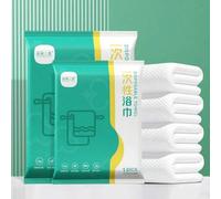 Shein Paquete de 3 toallas desechables de lujo gruesas, de tela no tejida suave de 70 g/m², con empaque individual, de 50x100cm, adecuadas para viajes, gimn