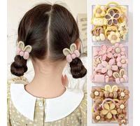 Shein Paquete de 30 piezas de ligas para el cabello de niñas/niños con diseños de mariposas, sakura, margaritas y osos de peluche, de estilos aleatorios, el