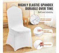 Shein Paquete de 50 fundas elásticas de licra para sillas plegables, ajuste universal, extraíbles y lavables, para bodas, festividades, banquetes y fiestas.