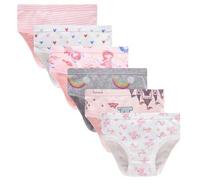 Shein paquete de 6 piezas de ropa interior para niñas bebé con diseños de perro, unicornio y flamenco
