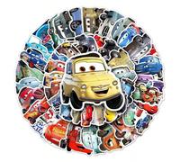 Shein Paquete de pegatinas de Disney Pixar Cars - 50 piezas, con licencia oficial, calcomanías de vinilo reutilizables para recuerdos de fiesta, cumpleaños