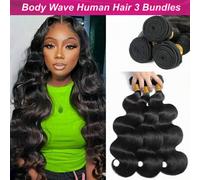 Shein Paquetes de cabello humano ondulado , 3 paquetes de cabello virgen de Grado 10A sin procesar, extensiones de cabello humano natural para mujeres, colo