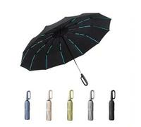 Shein Paraguas automático de apertura/cierre con botón de un solo toque - Paraguas de viaje compacto, construcción resistente de 8 varillas, a prueba de vie