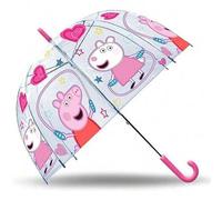 Shein Paraguas Campana Transparente Peppa Pig Hearts Entrega 24/48 Horas - Envío Desde España