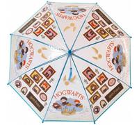 Shein Paraguas, diseño infantil, plegable y con varillas reforzadas, de tamaño 48 cm - Paraguas de Harry Potter, apertura y cierre manual, licencia oficial⚫