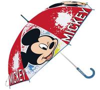Shein Paraguas Manual 46 cm Mickey Mouse "Happy Smiles"| Paraguas manual Tamaño 18'' y 80 cm de diámetro Con 8 paneles Varilla de metal con nervios de ace