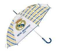 Shein Paraguas Real Madrid Transparente Letras Azul Y Amarillo 82 Cm Entrega 24/48 Horas - Envío Desde España