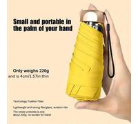 Shein Paraguas solar de cápsula femenino con protección contra rayos UV y la lluvia. Dos en uno, mini, plegable en cinco, ultraligero y portátil. (Debido a