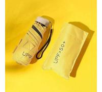 Shein Paraguas solar tipo cápsula femenino para protección UV contra el sol y la lluvia, dos en uno, mini, de cinco pliegues, ultraligero y compacto, portát