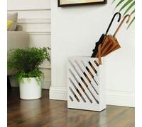 Shein Paragüero, Soporte de Paraguas, Cubo para Paraguas, Paragüero Rectángulo, Ganchos, Platos de Acumular Agua, Diseño deHueco, Blanco